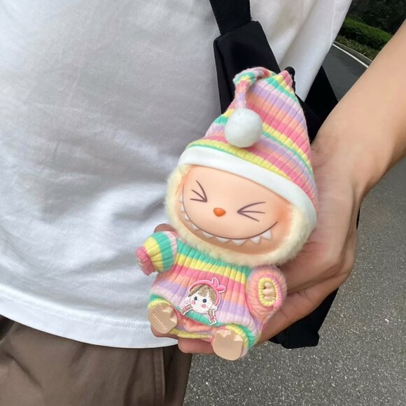 [Bundle of 2] Labubu Pajama Outfits – Pink & Blue Striped Sleepwear Sets 🩷💙 - Picture 8 of 8